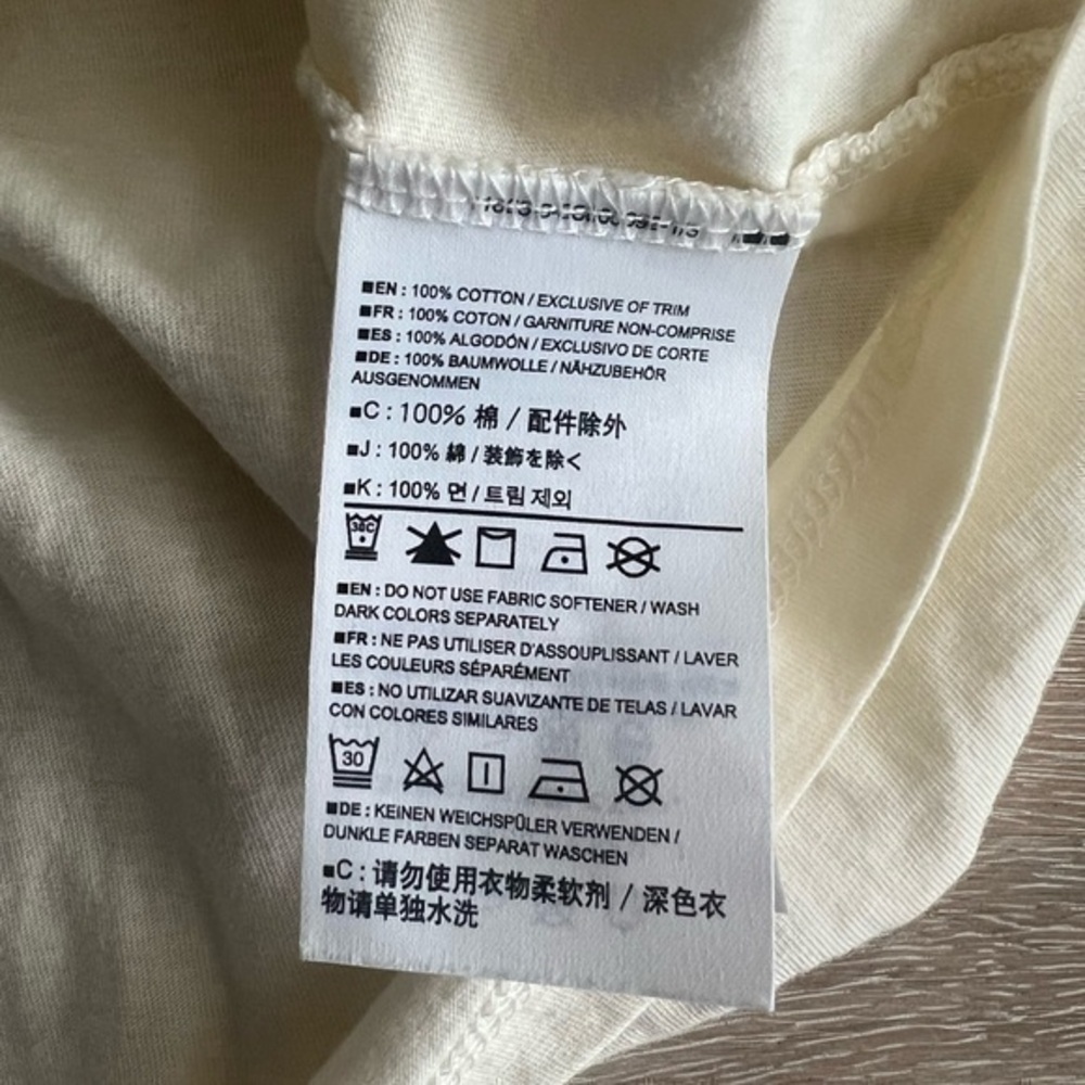 Arc’teryx CreamV-Neck Cotton Short‎ Sleeve Tee Shirt - Picture 11 of 11